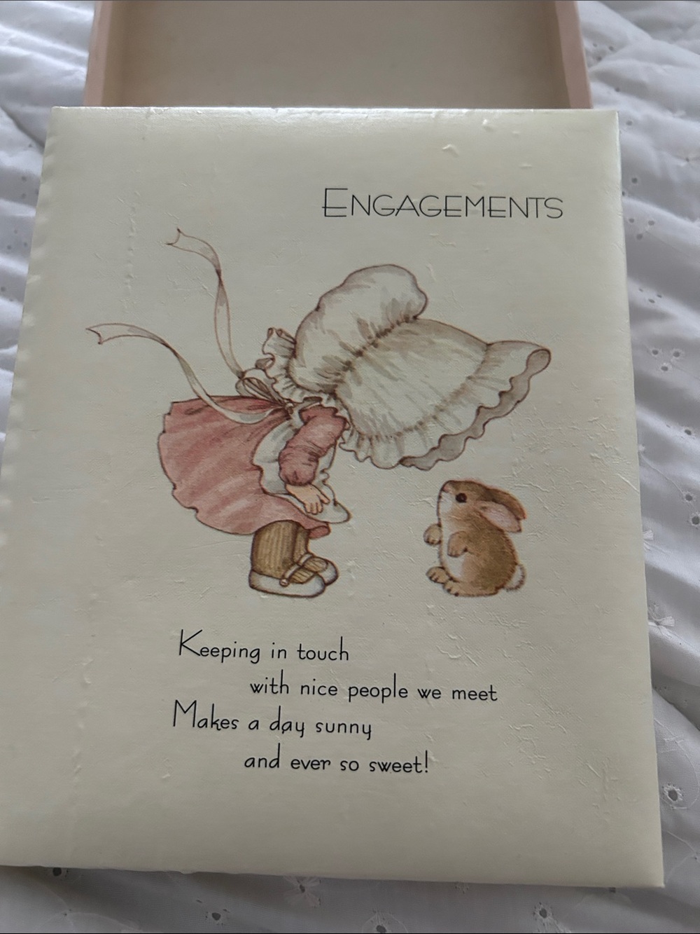 Hallmark Cream and Soft Pink Engagements Keepsake Box